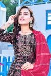 Monica By Chhaya Printed Silk Embroidery Kurti With Bottom Dupatta Wholesalers In Delhi